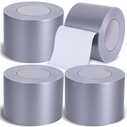 4 Rollen Professionelles Klebeband,100 mm x 50m Schwer Zoll Kanal Band, Gesamt 220 Yards, 8.3 mil Dicke, Stark,Flexibel, Kein Rückstand, Allwetter und Reiß von Hand für Reparaturen,Industrie von Boboeitody