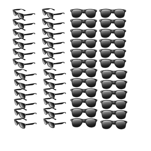 40 Stück Schwarze Party Sonnenbrille, Neon Sonnenbrille Vintage Sonnenbrillen Set Retro Lustige Party Brille für Strand Hochzeit Partypool Partyzubehör Geburtstagsparty Zubehör für Frauen Männer 40 Stück Schwarze Party Sonnenbrille, Neon Sonnenbrille Vintage Sonnenbrillen Set Retro Lustige Party Brille für Strand Hochzeit Partypool Partyzubehör Geburtstagsparty Zubehör für Frauen Männer von Boboeitody