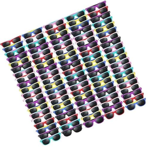 48 Stück Sonnenbrille, Neon Sonnenbrille in Großpackung Party Bag Fillers für Kinder Party Sonnenbrillen Große Geschenke für Geburtstag Abschlussfeier Party Zubehör, 12 Farben (12-Farben-Stil, 48) von Boboeitody