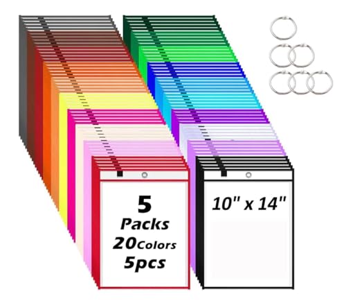 5 Pcs Auftragstaschen Wiederverwendbar Trocken Abwischbar Taschen, 36x26cm Beschreib Abwischbar Taschen mit Knochenform Radiergummi Radierstiften (5 Farben, 26x36cm-5 Stück) von Boboeitody