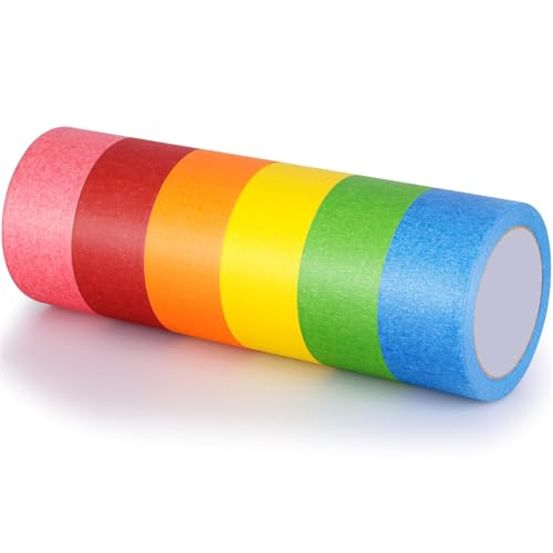 6 Rollen Kreppband bunt Abklebeband Regenbogen masking tape DIY Handwerk Papier Dekrativer Klebeband Bastelband für Kinder Lehrer Arts Lab Labeling DIY Schule Klassenzimmer Zubehör 50mm x 27.5m 6 Rollen Kreppband bunt Abklebeband Regenbogen masking tape DIY Handwerk Papier Dekrativer Klebeband Bastelband für Kinder Lehrer Arts Lab Labeling DIY Schule Klassenzimmer Zubehör 50mm x 27.5m von Boboeitody