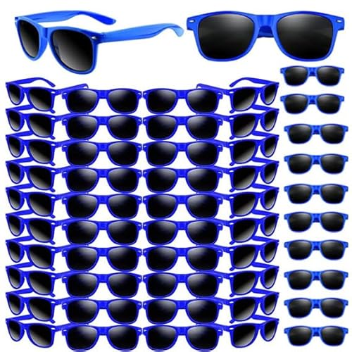 60 Stück Sonnenbrille Party Bevorzugungen Bulk für Geburtstag Sommer Strand Hochzeit Party Goody Bag Füller Supplies Kinder Erwachsene (Navy Blue Stil) von Boboeitody