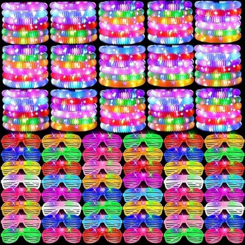 76 Stück Glow Sticks Licht Up Pop Tubes &LED Brille Party Bevorzugungen, Glow Armbänder Halsketten Camping Spielzeug, LED Leuchtbrillen für Party Deko (76 Stück Licht Up Pop Tubes &LED Brille) 76 Stück Glow Sticks Licht Up Pop Tubes &LED Brille Party Bevorzugungen, Glow Armbänder Halsketten Camping Spielzeug, LED Leuchtbrillen für Party Deko (76 Stück Licht Up Pop Tubes &LED Brille) von Boboeitody