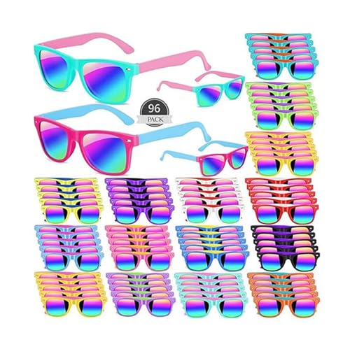 96 Stück Kinder Sonnenbrille, Neonfarben Sonnenbrille, Partyzubehör, Geschenktütenfüller, Lustiges Geschenk für Strand, Pool,Geburtstags Party,Kinder Sonnenbrille Jungen Mädchen (16-Farben-Stil, 96) 96 Stück Kinder Sonnenbrille, Neonfarben Sonnenbrille, Partyzubehör, Geschenktütenfüller, Lustiges Geschenk für Strand, Pool,Geburtstags Party,Kinder Sonnenbrille Jungen Mädchen (16-Farben-Stil, 96) von Boboeitody