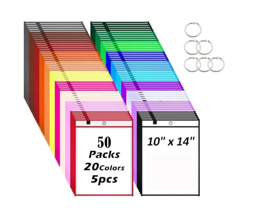 Abwischbare Durchsichtige Hüllen, 50 Stück Reusable Dry Erase Pockets Schreibwaren Lieferungen für Büro und Schule, 36x26cm mit Knochenform Radiergummi Radierstiften (20 Farben, 26x36cm-50 Stück) Abwischbare Durchsichtige Hüllen, 50 Stück Reusable Dry Erase Pockets Schreibwaren Lieferungen für Büro und Schule, 36x26cm mit Knochenform Radiergummi Radierstiften (20 Farben, 26x36cm-50 Stück) von Boboeitody