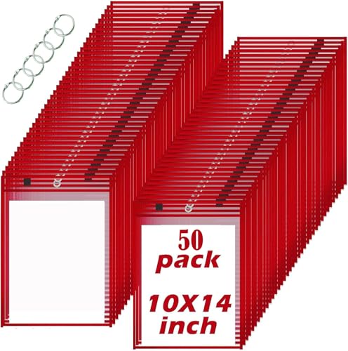 Abwischbare Durchsichtige Hüllen, 50 Stück Reusable Dry Erase Pockets Schreibwaren Lieferungen für Büro und Schule, 36x26cm mit Knochenform Radiergummi Radierstiften Schlüsselanhänger für Schulbedarf Abwischbare Durchsichtige Hüllen, 50 Stück Reusable Dry Erase Pockets Schreibwaren Lieferungen für Büro und Schule, 36x26cm mit Knochenform Radiergummi Radierstiften Schlüsselanhänger für Schulbedarf von Boboeitody