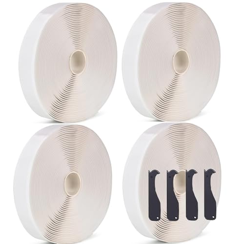 Boboeitody 4 Rollen Butyl Klebeband | 3mm Dick Dichtband selbstklebend | Wasserdichtes Klebeband | Reparatur-klebeband | Weiß| Ideal für RV-Fenster Bootsabdichtung und EPDM-Dächer | 2cm x 10m Boboeitody 4 Rollen Butyl Klebeband | 3mm Dick Dichtband selbstklebend | Wasserdichtes Klebeband | Reparatur-klebeband | Weiß| Ideal für RV-Fenster Bootsabdichtung und EPDM-Dächer | 2cm x 10m von Boboeitody