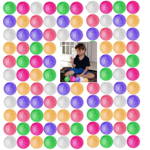 Boboeitody 5-50 Stück Glitter Flummi ,45mm Flummis,Flummi Glitzer Hüpfbälle,6 Farben Gummiball Kinder Mitgebsel Kindergeburtstag Partygeschenke Gastgeschenke Gummibälle (45mm Mischfarbe, 50) von Boboeitody