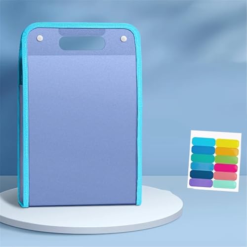 FäChermappe A4 13 FäCher, Dokumentenmappe A4,Sammelmappe mit Registerregistern,Schulbedarf,Document Organizer,zum Speichern von Informationen,Akten,BüRo,Document Organizer Travel (1, Blue) von Boboeitody