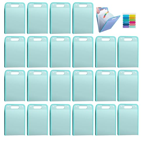 FäChermappe A4 13 FäCher, Dokumentenmappe A4,Sammelmappe mit Registerregistern,Schulbedarf,Document Organizer,zum Speichern von Informationen,Akten,BüRo,Document Organizer Travel (10, Green) von Boboeitody