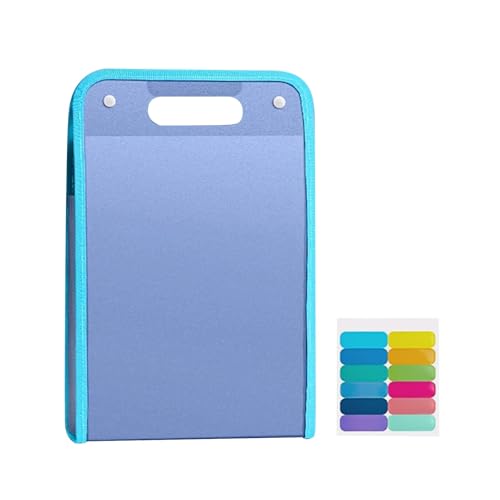 Fächermappe,Gsrhzd Sammelmappe A4, Ordner Organizer, 36 * 24CM Wasserdicht Staubdicht Dokumentenmappe A4 mit 13 Fächern, Rot, Blau, Weiß, Lila, 4 Packungen (1, Blue) von Boboeitody