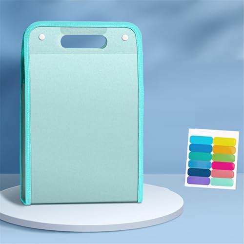 Fächermappe,Gsrhzd Sammelmappe A4, Ordner Organizer, 36 * 24CM Wasserdicht Staubdicht Dokumentenmappe A4 mit 13 Fächern, Rot, Blau, Weiß, Lila, 4 Packungen (1, Green) von Boboeitody