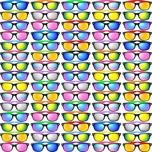 Kinder Sonnenbrille,Partygeschenke,96 Stück Regenbogen Neon Jungen Mädchen Kindersonnenbrille im Alter von 3-15Jahre Mit UV 400 Schutz Für Goody Bag Füller Sommer Strand Pool Geburtstagsparty Zubehör Kinder Sonnenbrille,Partygeschenke,96 Stück Regenbogen Neon Jungen Mädchen Kindersonnenbrille im Alter von 3-15Jahre Mit UV 400 Schutz Für Goody Bag Füller Sommer Strand Pool Geburtstagsparty Zubehör von Boboeitody