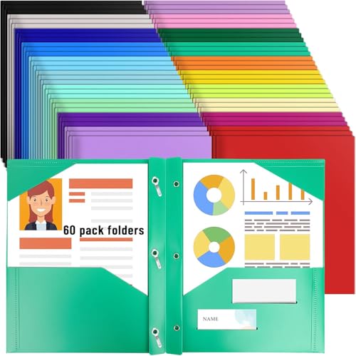 Ordner mit 2 Fächern mit Zinken, 60 Stück, A4 Kunststoff-Ordner mit Taschen,Aktenordner mit Verschlüssen, robuste 2 Taschen,3 Zinken,Ordner für Schule Home Office & Business,Briefgröße,20 helle Farben Ordner mit 2 Fächern mit Zinken, 60 Stück, A4 Kunststoff-Ordner mit Taschen,Aktenordner mit Verschlüssen, robuste 2 Taschen,3 Zinken,Ordner für Schule Home Office & Business,Briefgröße,20 helle Farben von Boboeitody