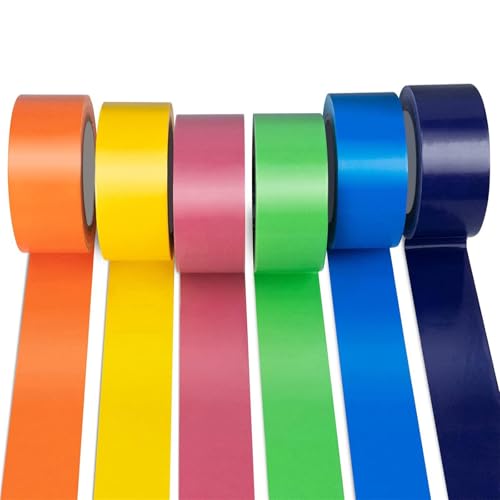 Panzertape extra stark, Silber Rohrband Bulk, 2 inch X 720 Yards Klebeband Schwer Pflicht, Starkes, rückstandsfreies Allwetter-Duct Tape,Tear by Hand (Multicolored, 2 inch x 30 Yards-6 Rollen) von Boboeitody