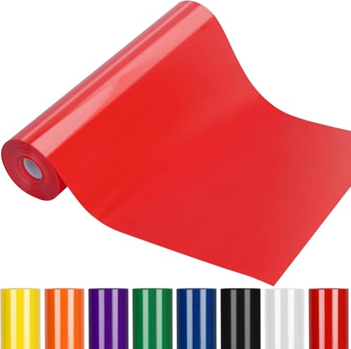 Plotterfolie Textil, 31cm x 1524cm rot Flexfolie Plotter Textil für Cricut und Silhouette Cameo,Textilfolie Plotter zum Aufbügeln für DIY T-Shirt, Stoff Einfach zu schneiden Plotterfolie Textil, 31cm x 1524cm rot Flexfolie Plotter Textil für Cricut und Silhouette Cameo,Textilfolie Plotter zum Aufbügeln für DIY T-Shirt, Stoff Einfach zu schneiden von Boboeitody