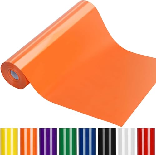 Plotterfolie Textil,31cm x 1524cm Orange Flexfolie Plotter Textil für Cricut und Silhouette Cameo,Textilfolie Plotter zum Aufbügeln für DIY T-Shirt, Stoff Einfach zu schneiden Plotterfolie Textil,31cm x 1524cm Orange Flexfolie Plotter Textil für Cricut und Silhouette Cameo,Textilfolie Plotter zum Aufbügeln für DIY T-Shirt, Stoff Einfach zu schneiden von Boboeitody