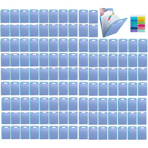 Sac Fourre-tout De Fichier - A4 Case De Stockage De Documents,Dossier De Grille Organisateur De Dossiers D'accordéon De13 Sections Les Fournitures D'étude, Le Tradier De Voyage Sac (100, BLUE) von Boboeitody