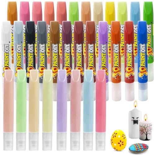 32 Farben Kerzenstifte, Kerzen Bemalen je 10 ml, Kerzenstifte zum Verzieren, Wachsstifte für Kerzen, Candle Pen Schnelles Trocknen ohne Backen für Kerzen&Keramik Bemalen, Verzieren, Personalisieren 32 Farben Kerzenstifte, Kerzen Bemalen je 10 ml, Kerzenstifte zum Verzieren, Wachsstifte für Kerzen, Candle Pen Schnelles Trocknen ohne Backen für Kerzen&Keramik Bemalen, Verzieren, Personalisieren von Bocguy