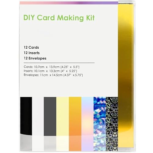 Bocguy Karten Zur Verwendung für Cricut Joy, 12-Pack Karten mit Briefumschläge für DIY Geschenk Grußkarten Einladung von Bocguy