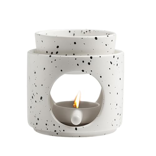 Duftlampe aus Keramik mit Teelichthalter, Duftlampe für Atherische Ole Abnehmbare Teelichthalter, Abnehmbare Schale Räucherstövchen, Stövchen für ätherische Öle, Duftöl und Duftwachs, Weiß Duftlampe aus Keramik mit Teelichthalter, Duftlampe für Atherische Ole Abnehmbare Teelichthalter, Abnehmbare Schale Räucherstövchen, Stövchen für ätherische Öle, Duftöl und Duftwachs, Weiß von Bocguy