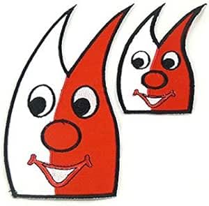 Bügelbilder Applikation verschiedene Motive Köln Karneval Fasching (Alaaf rot-weiß 19x9cm) von Bock op Kölle