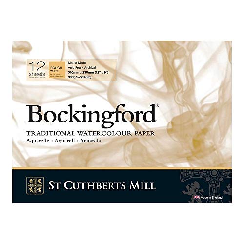 Bockingford 300gsm Glued Pad 12" x 9" (310 x 230mm) Rough von Bockingford