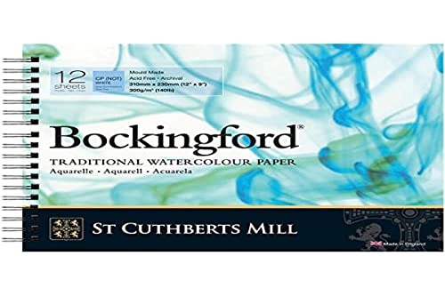 Bockingford 300gsm Spiral Watercolour Pad 12" x 9" (310 x 230mm) NOT von Bockingford
