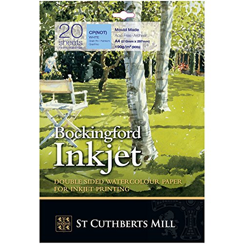 Bockingford 933 A4 190 gsm Aquarell Inkjet Papier (20 Stück) von Bockingford