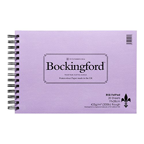 Bockingford Fat Pad 200lb, 425 g/m ²), 20 Blatt, raue Oberfläche 71/2 x 28 cm von Bockingford