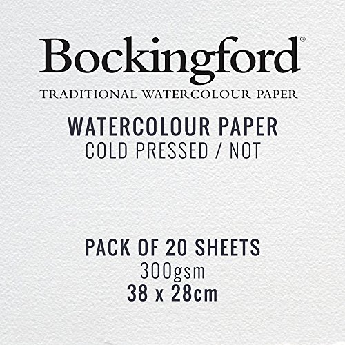 Bockingford Watercolour Paper 300gsm Cold Pressed 38 x 28 cm / 15 x 11" (Pack of 20 Sheets) von Bockingford