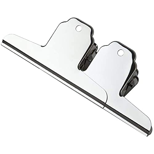 Bocotoer Extra große Bulldoggen-Clips, silberfarben, Metall-Clips, Papier-Klemmhalter für Zeichnungen, Klemmbrett, 145 mm, 4 Stück von Bocotoer