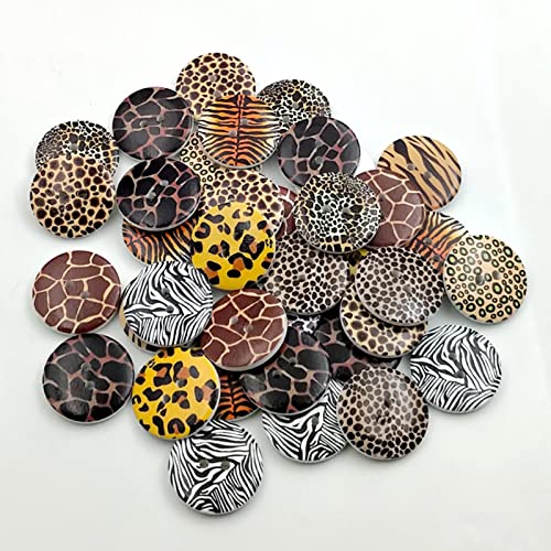 Bodhi2000 50 Stück Leopard Bedruckte runde Näht knöpfe Holz knöpfe zum Nähen Stricken DIY Scrap Book Zubehör 25mm Bodhi2000 50 Stück Leopard Bedruckte runde Näht knöpfe Holz knöpfe zum Nähen Stricken DIY Scrap Book Zubehör 25mm von Bodhi2000