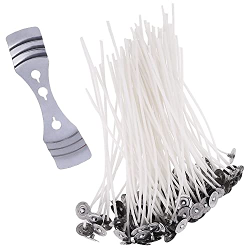 Bodyplus Kerzendochte, 150 mm lang, vorgewachst, mit Metalllaschen und 3-Loch-Dochthalter, langlebig, geringer Rauch, ideal für selbstgemachte Kerzen, Weiß, 100 Stück Bodyplus Kerzendochte, 150 mm lang, vorgewachst, mit Metalllaschen und 3-Loch-Dochthalter, langlebig, geringer Rauch, ideal für selbstgemachte Kerzen, Weiß, 100 Stück von Bodyplus
