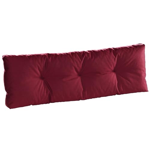 Bodyprotect Palettenkissen 120 x 40 cm Outdoor & Indoor, Bequeme Rückenlehne, Paletten Kissen, hochwertiger Möbelstoff in dunkelrot von Bodyprotect