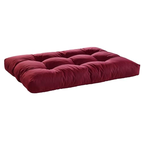 Bodyprotect Palettenkissen 120 x 80 x 12 cm Outdoor & Indoor, Bequemes Sitzkissen, Paletten Kissen, hochwertiger Möbelstoff in dunkelrot von Bodyprotect