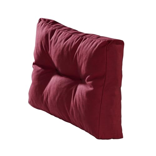 Bodyprotect Palettenkissen 60 x 40 cm Outdoor & Indoor, Bequemes Seitenteil, Eckkissen, Paletten Kissen, hochwertiger Möbelstoff in dunkelrot von Bodyprotect