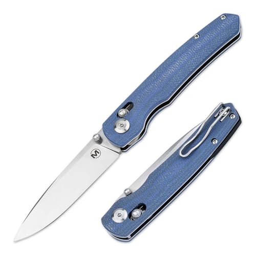 Böker Magnum® Shango Taschenmesser – edles Einhand Klappmesser mit Crossbar-Lock – 1 Hand Messer mit 8,7 cm Droppoint-Klinge – Gentleman Folder mit Daumen-Pin & Miacrarta Griff blau von Böker Magnum