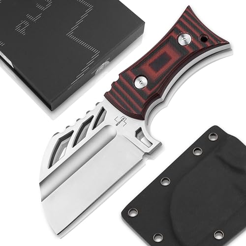 Böker Plus® Urd Xl Midgards Knife - Mini Neck Knife Messer mit Kydex-Scheide & Kugelkette - kleines Full-Tang Messer mit 5,6 mm dicker D2 Wharncliffe Klinge - Outdoor- & Bushcraft Mini Cleaver Knife von Böker Plus