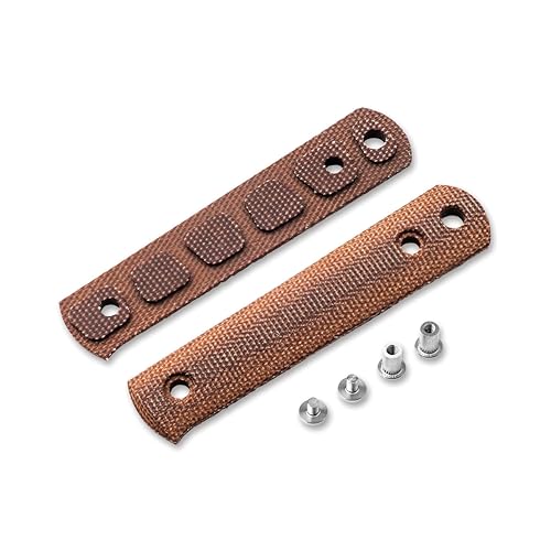 Böker Solingen BFF Packlite Griffschalen - Canvas Micarta Natural Smooth - Austauschbare Griffschalen aus braunem Canvas Micarta für BFF Packlite Messer von Böker