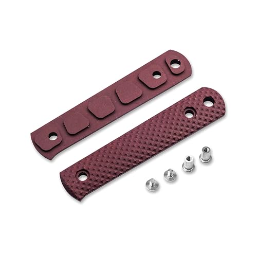 Böker Solingen BFF Packlite Griffschalen - Richlite Redstone Pyramid - Austauschbare Griffschalen aus rotem Richlite für BFF Packlite Messer von Böker