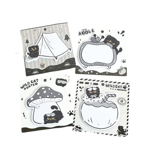 8 Stück Schwarze Katze Haftnotizzettel, 4 Stile, 240 Blatt Haftnotizen Haftnotizzettel Haftnotizen 8 Stück Schwarze Katze Haftnotizzettel, 4 Stile, 240 Blatt Haftnotizen Haftnotizzettel Haftnotizen von Boerni