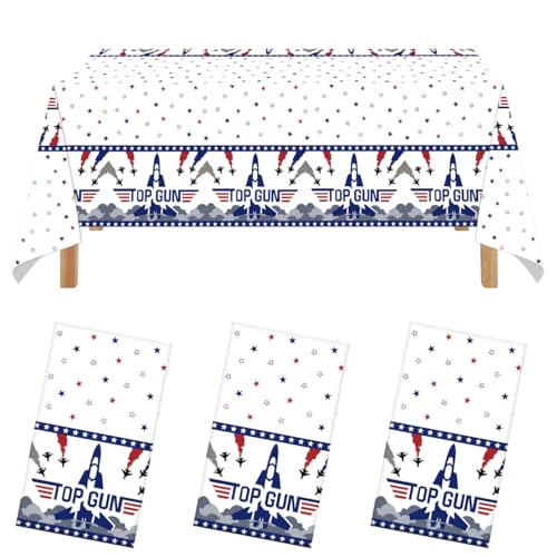 Boerni Air Force Party-Tischdecken-Set, Einweg-Tischdecken für Militär- und Jet-Themen, Geburtstagsdekorationen (274 x 137 cm), 3 Stück von Boerni