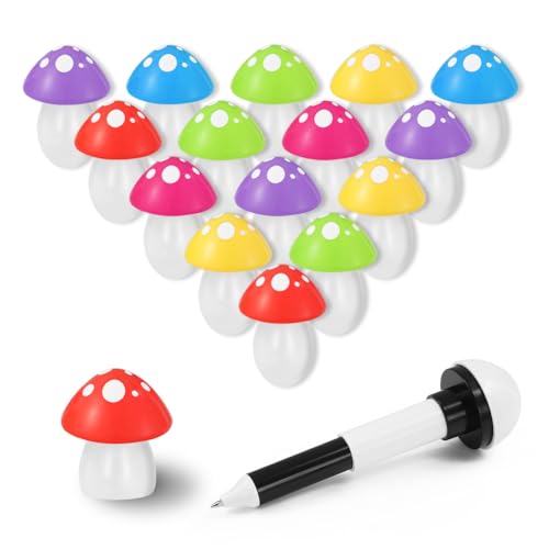 Boerni Mini-Teleskop-Kugelschreiber, Pilz, mehrfarbig, Cartoon, 0,7 mm, einziehbarer Kugelschreiber, glattes Schreiben, klobige Stifte, Geschenk für Kinder, Studenten, Schule, Büro, Weihnachten, Party Boerni Mini-Teleskop-Kugelschreiber, Pilz, mehrfarbig, Cartoon, 0,7 mm, einziehbarer Kugelschreiber, glattes Schreiben, klobige Stifte, Geschenk für Kinder, Studenten, Schule, Büro, Weihnachten, Party von Boerni