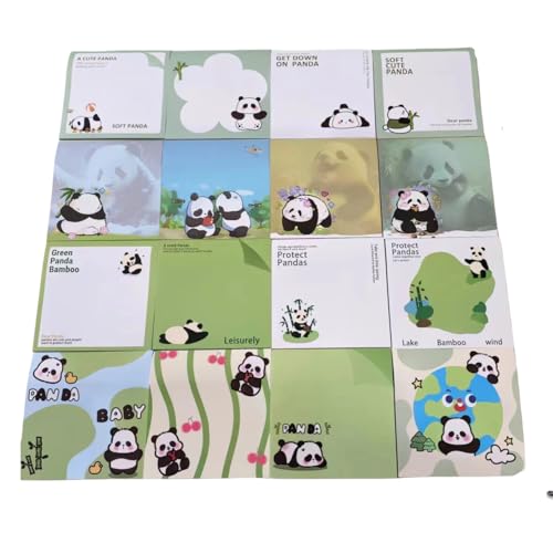 Haftnotizen mit niedlichem Panda-Motiv, 320 Blatt, Kawaii, Cartoon, Pandabär, selbstklebend, Notizblöcke, Schreibwaren, Geschenk für Kinder, Plane, Studenten, Schule, Bürobedarf, 4 Stück Haftnotizen mit niedlichem Panda-Motiv, 320 Blatt, Kawaii, Cartoon, Pandabär, selbstklebend, Notizblöcke, Schreibwaren, Geschenk für Kinder, Plane, Studenten, Schule, Bürobedarf, 4 Stück von Boerni
