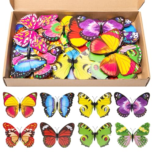 Bofanze 40 pcs Schmetterlinge Deko mit Clip, 12CM, 3D Schmetterlinge mit Clip, Kunststoff Schmetterling, Bunt Künstliche Schmetterling für Frühling Blumentopf Dining Table Kinderzimmer Dekoration Bofanze 40 pcs Schmetterlinge Deko mit Clip, 12CM, 3D Schmetterlinge mit Clip, Kunststoff Schmetterling, Bunt Künstliche Schmetterling für Frühling Blumentopf Dining Table Kinderzimmer Dekoration von Bofanze