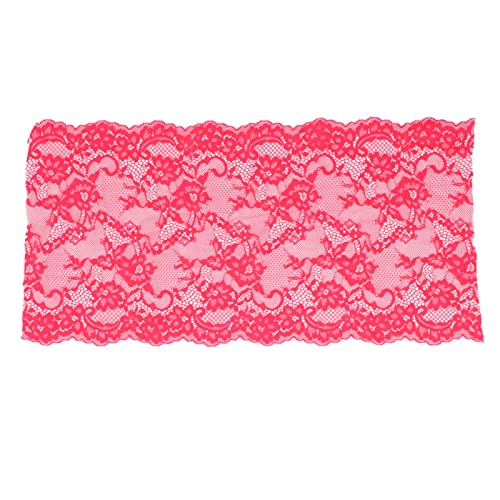 10 Yards Wide Lace Trim, Multi Purpose Embroidery Lace, 4 Vibrant Colors, 23cm Width, Elegant Garment Accessory for Household Decor, Crafts Sewing Projects (Red) von Bognajin