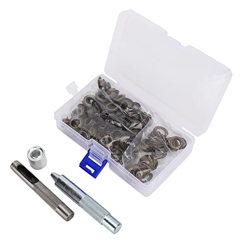 100pcs Bronze Round Eyelet Punch Die Tool Kit, DIY Eyelets for Clothing Bags, Proof Treatment, Long Service Life, Easy Installation, Suitable for Advertising Industr von Bognajin