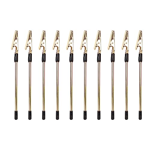 10Pcs Gold Electroplated Metal Memo Clips, Strong Clamping Name Card Holder, Lightweight and Portable for Office, Party, Wedding, Cafe, Bar von Bognajin