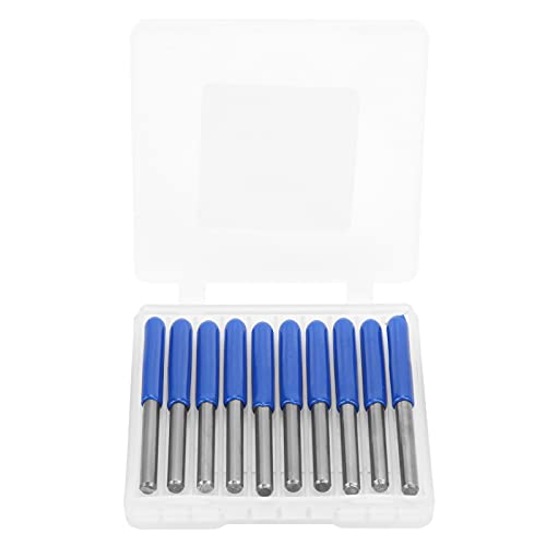 10Pcs V Shaped Carving cutting machine 3.175mm Shank 2 Flute Cemented Carbide Engraving Bits for Grinder, Hardness, 20° Angle, Long Service (20 * 0.5) von Bognajin